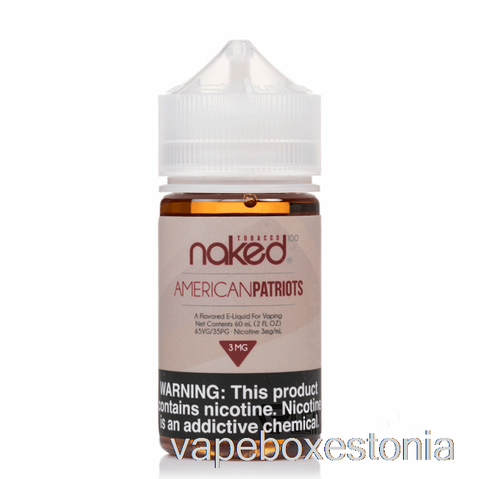 Vape Box Estonia Ameerika Patrioodid - Alasti 100 Tubakat - 60ml 6mg